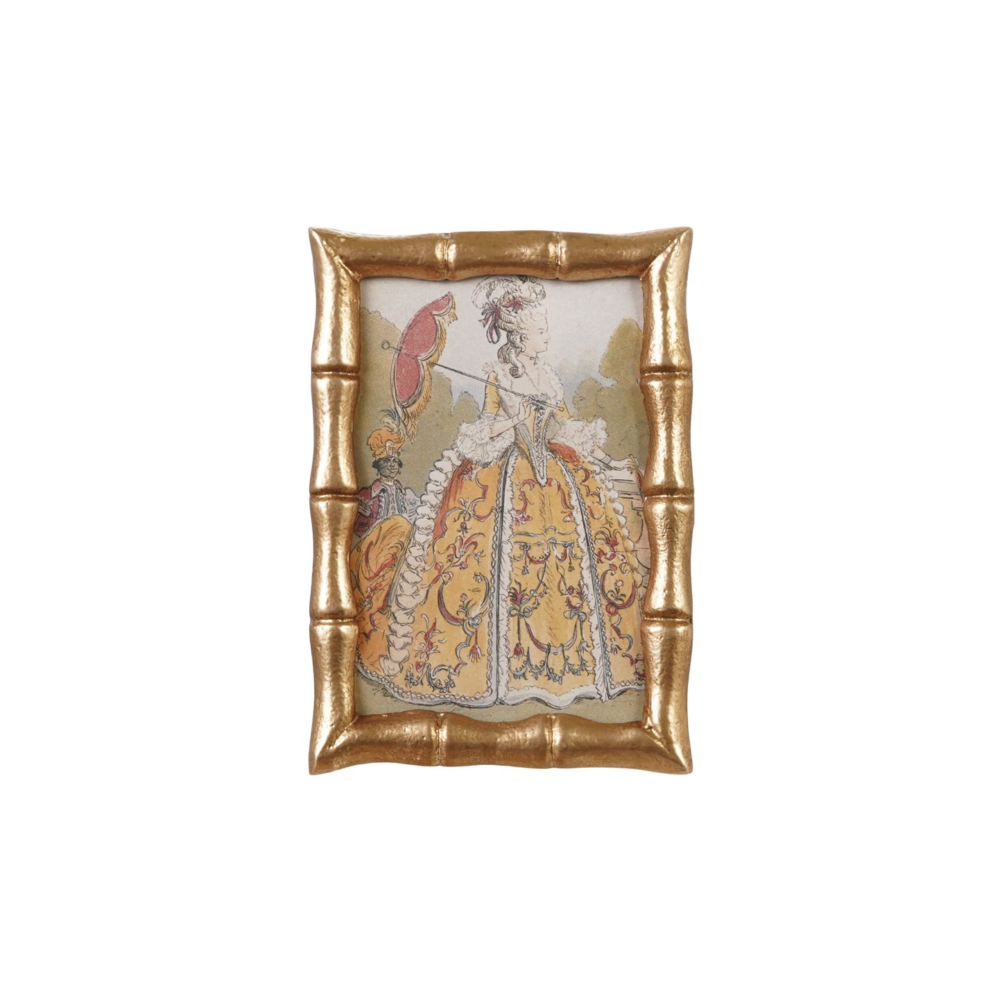 Antique Gold Bamboo Resin Photo Frame