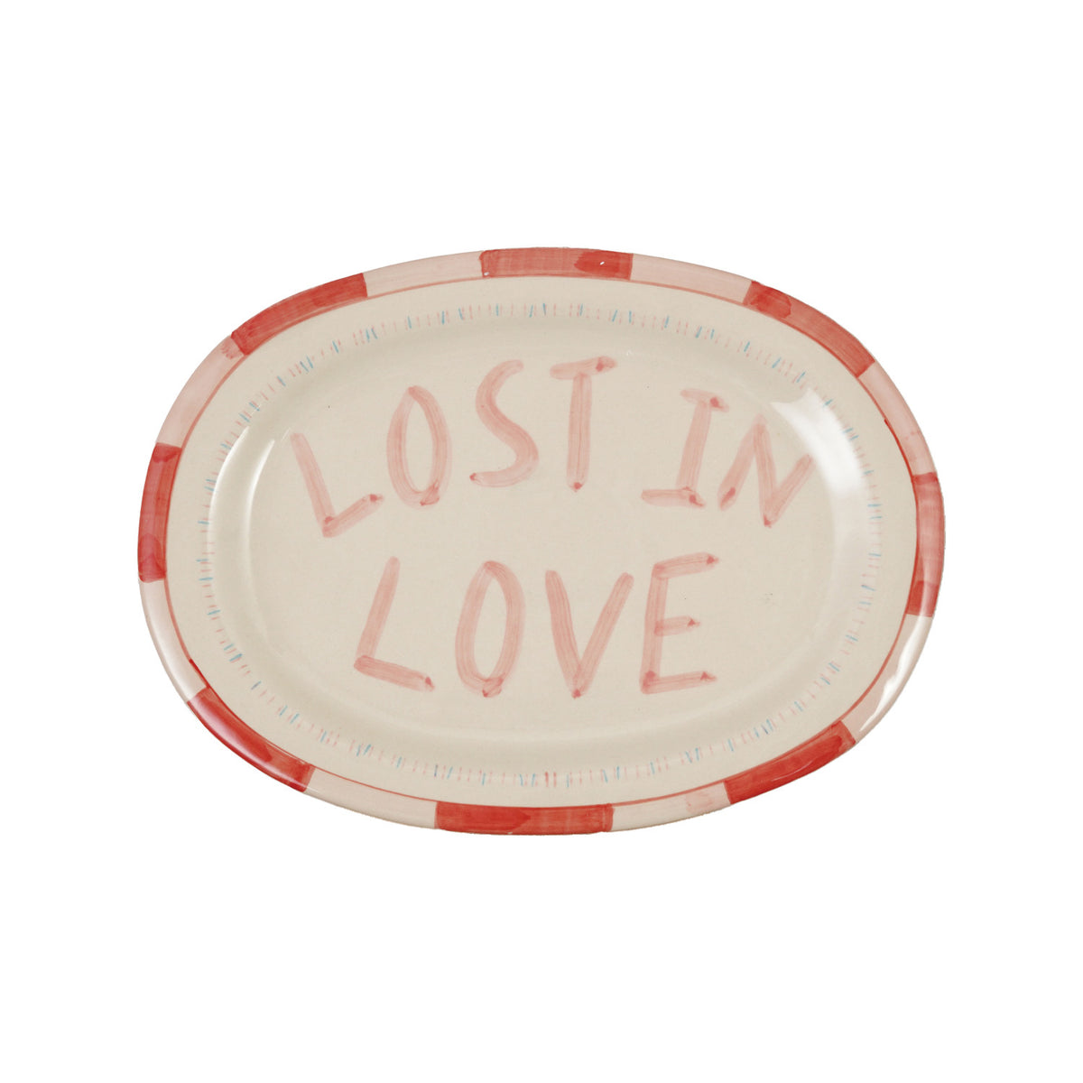 Lost in Love Hand-Painted Stoneware Platter