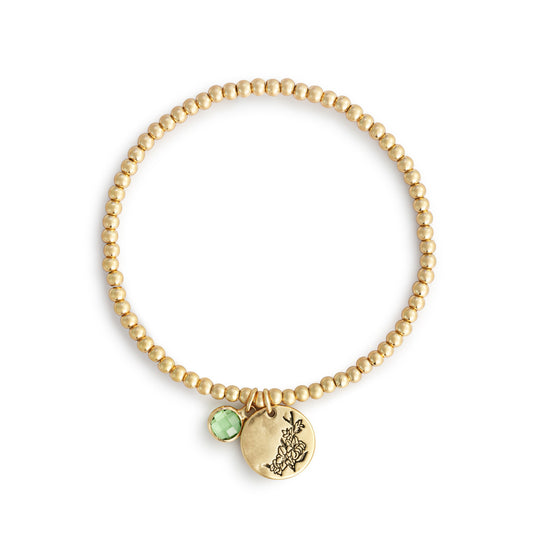 Birthstone Charm Bracelet - August