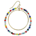 Multi Bead Gold Circle Earrings