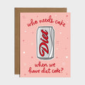 Diet Soda Sticker Card