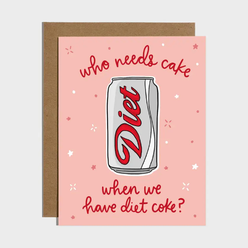 Diet Soda Sticker Card