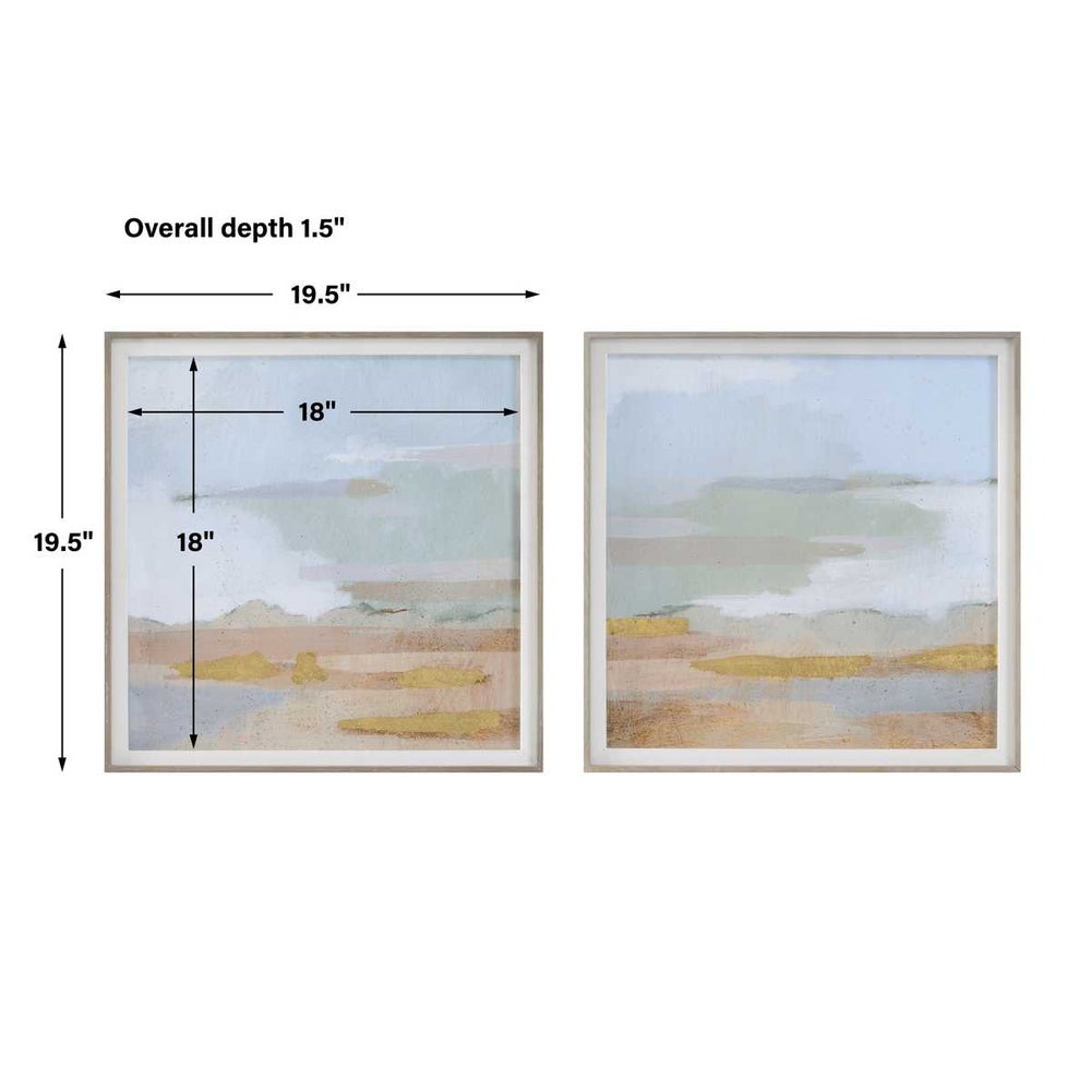 Abstract Coastline Framed Prints