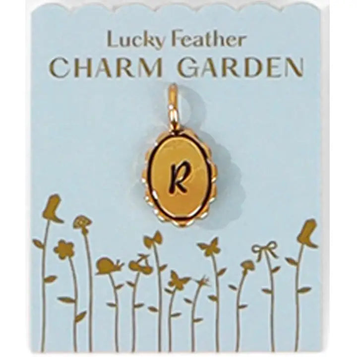 Charm Garden -  Gold Scalloped Initial Charm