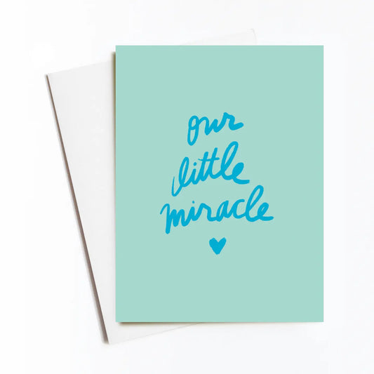 Blue Little Miracle Card