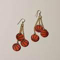 Slam Dunk Basketball Dangle Earrings