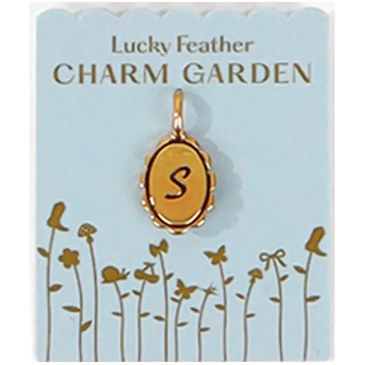 Charm Garden -  Gold Scalloped Initial Charm