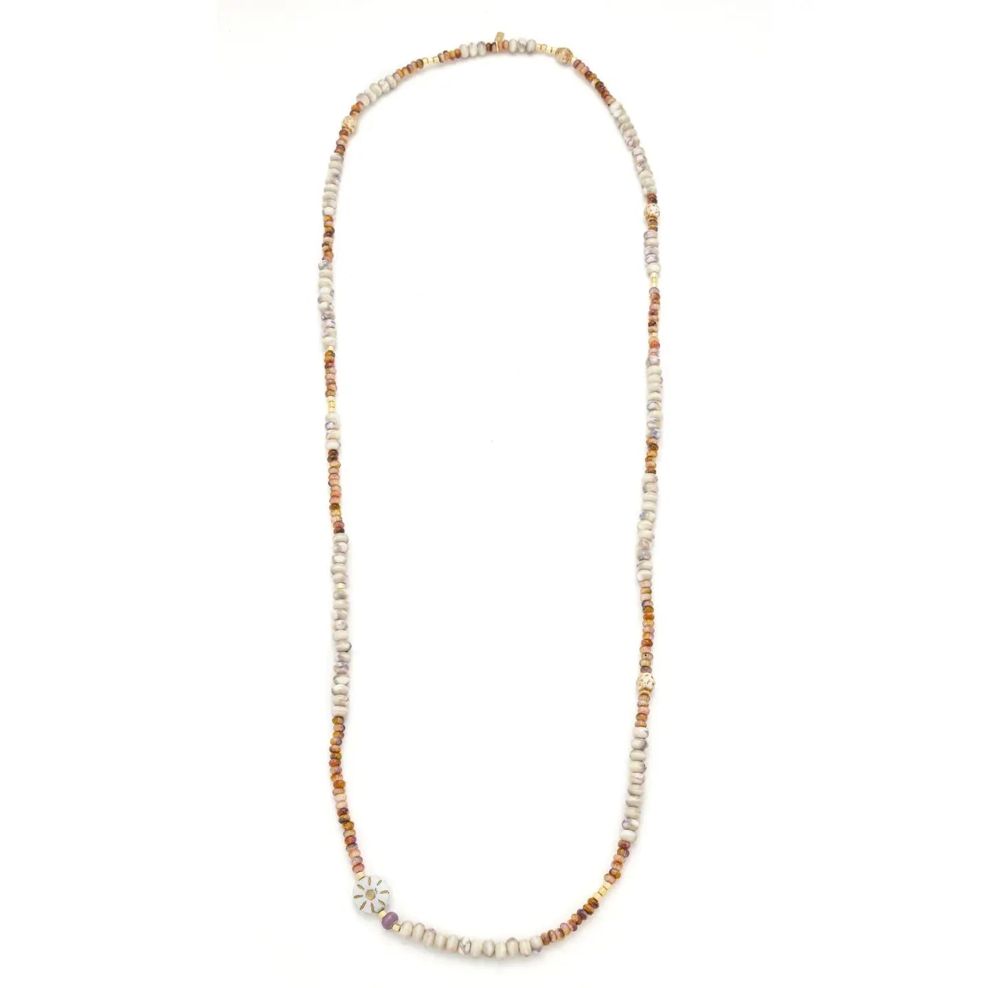Ceramic Bead Wrap Bracelet/Necklace- Abundance/Sun