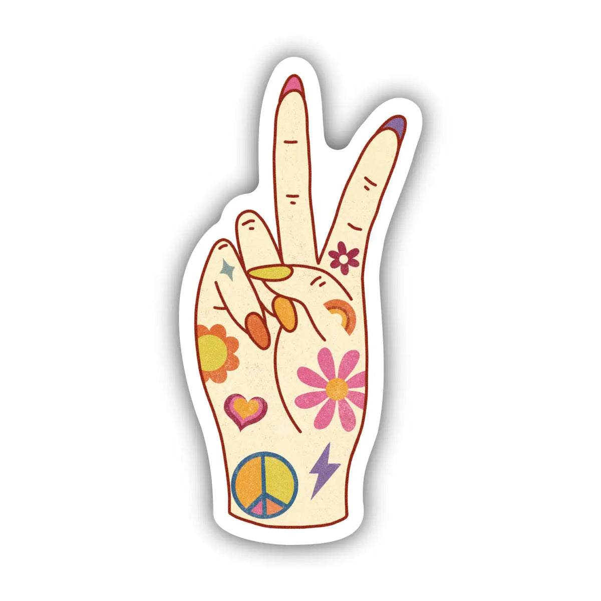 Groovy Peace Sign Sticker
