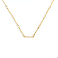 Gold Bar Link Chain Necklace