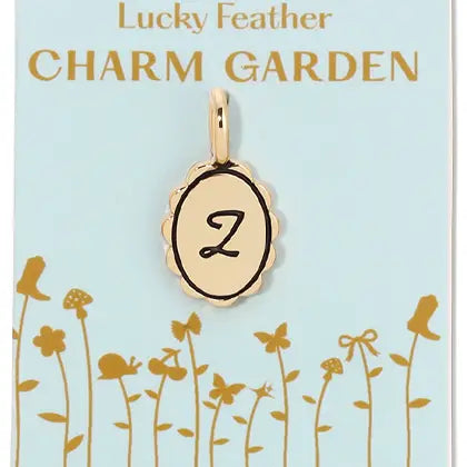 Charm Garden -  Gold Scalloped Initial Charm