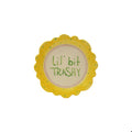 "Lil' Bit Trashy" Stoneware Scalloped Plate w/ Dots