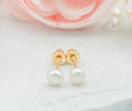 Children's Gold Screw-Back Pearl Earrings