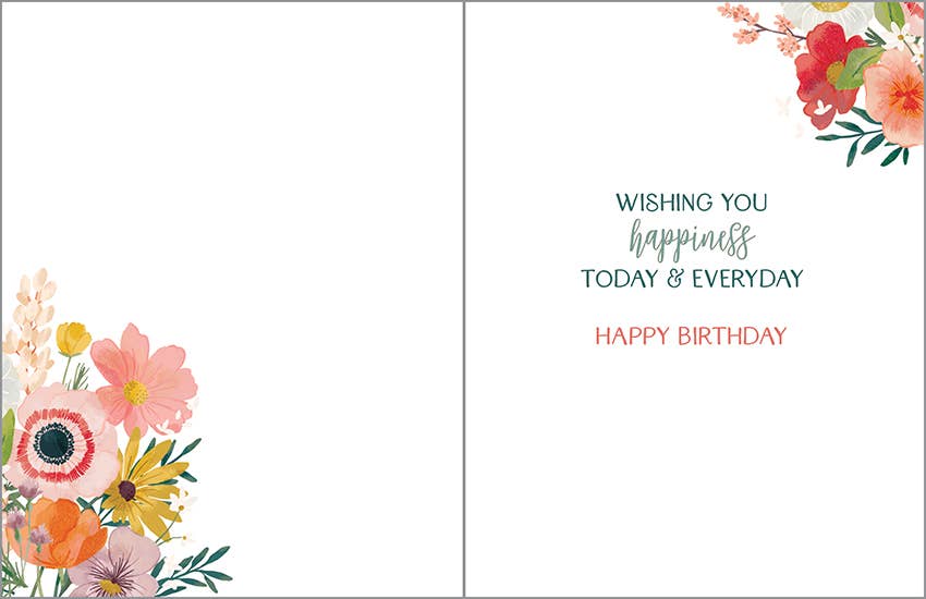 Flower Vase Birthday Greeting Card
