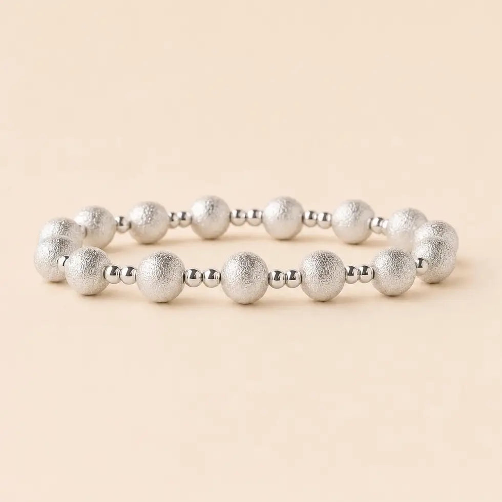 Tarnish Resistant Mixed Metal Beaded Layering Bracelets