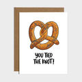 Tied the Knot Pretzel Wedding Card