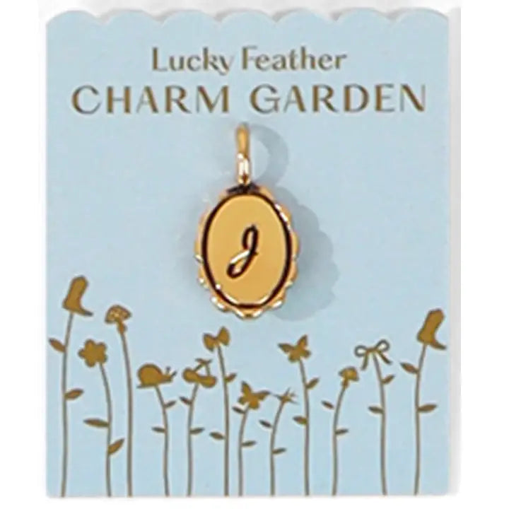 Charm Garden -  Gold Scalloped Initial Charm