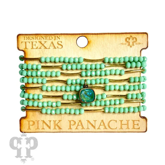 Green Beaded Bracelet Set