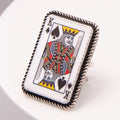 Western King of Spades Ring