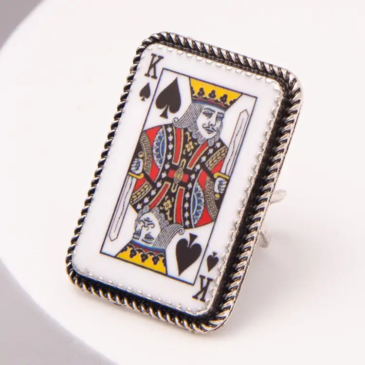 Western King of Spades Ring