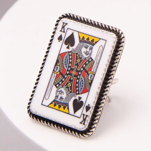 Western King of Spades Ring