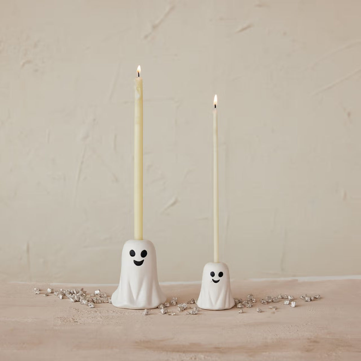Stoneware Ghost Shaped Taper Holder