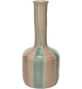 Hand-Painted Terra-cotta Vase w/ Stripes