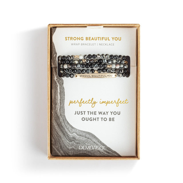 Wrap Bracelet / Necklace - Black Mix