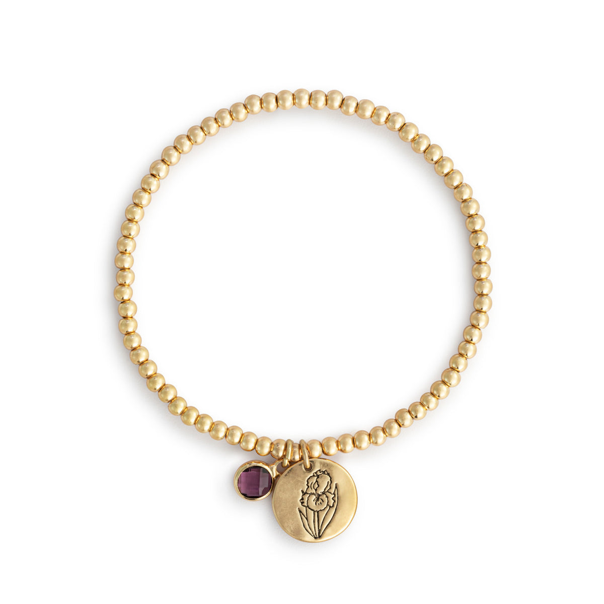 Birthstone Charm Bracelet - February