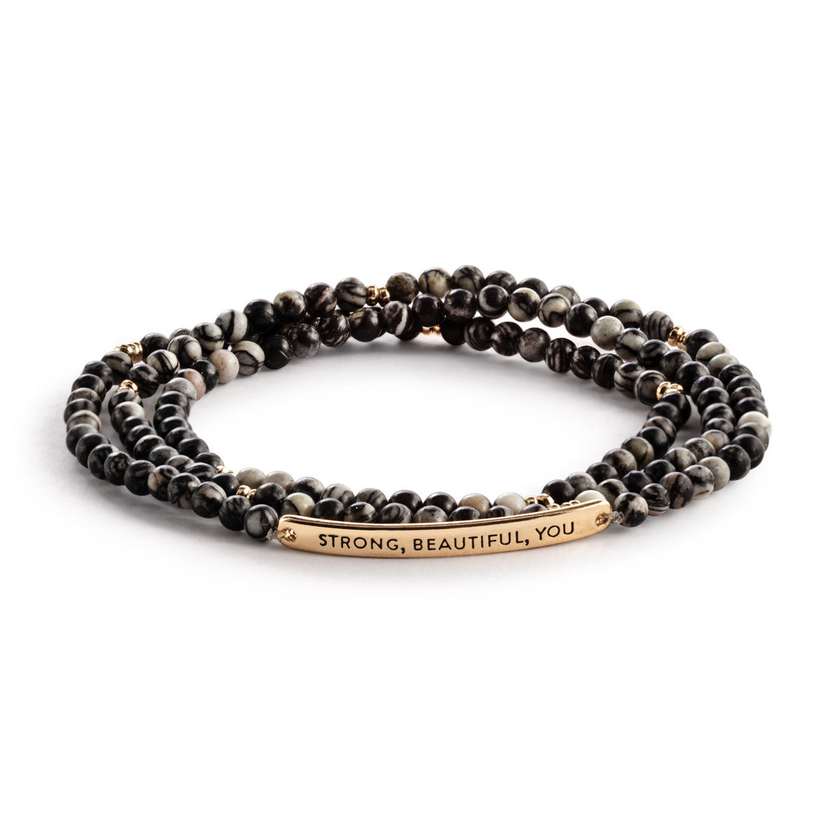 Wrap Bracelet / Necklace - Black Mix