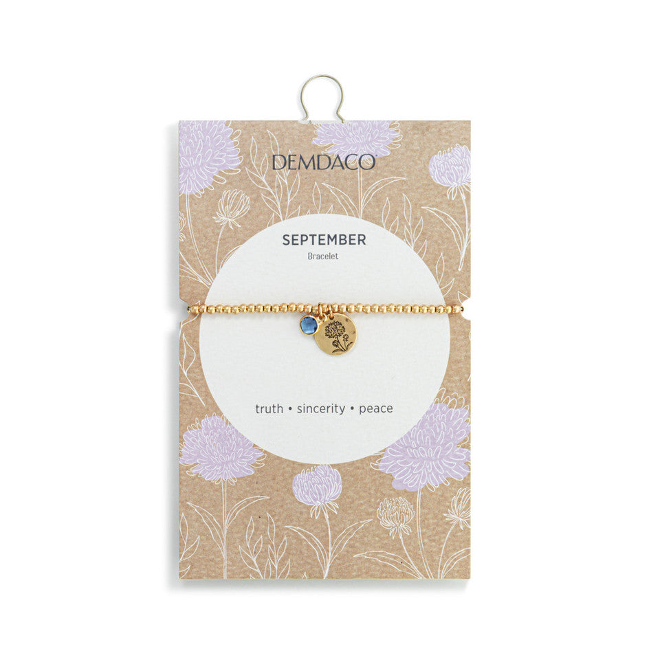 Birthstone Charm Bracelet - September