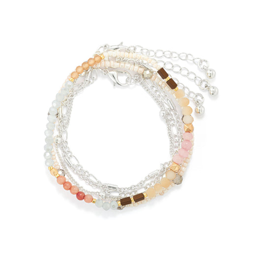 Multicolor Silver Bracelet Set