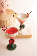 Set of 2 Novelty Ceramic Christmas Martini Glasses — image 1