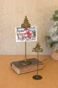 Set of 2 Christmas Tree Card Clips on Stands — image 1