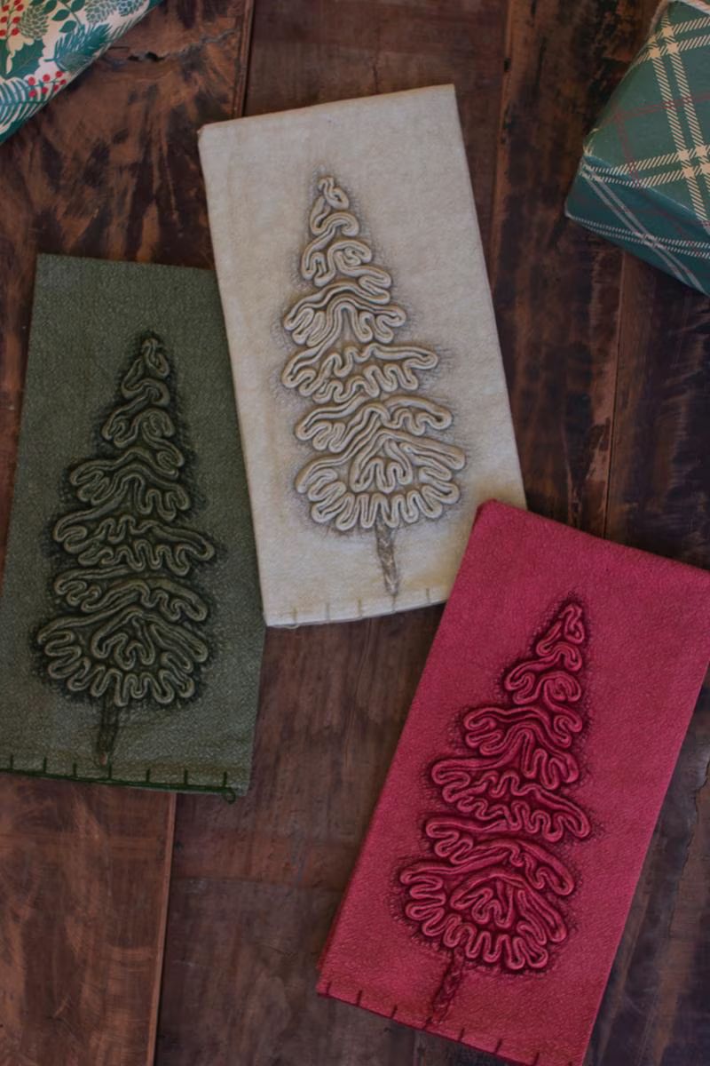 Set of 3 Christmas Tree Kitchen Towels — image 1