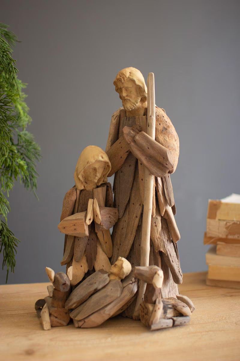 Driftwood Mary, Joseph and Jesus — image 1