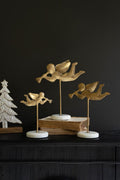 Set of 3 Tabletop Angels on Marble Bases — image 1