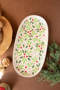 Oval Ceramic Christmas Platter — image 1