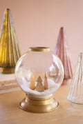 Glass and Metal Globe Candle Holder — image 1