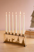Antique Gold Table Top Christmas Candelabra — image 1