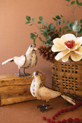 Set of 2 Recycled Metal Pigeons — image 1