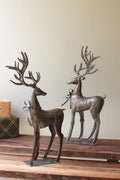 Set of 2 Rustic Metal Reindeer — image 1