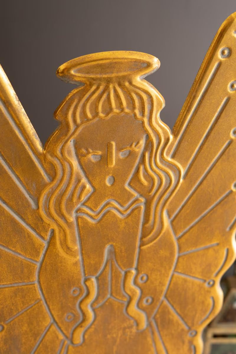 Antique Gold Metal Angel — image 2