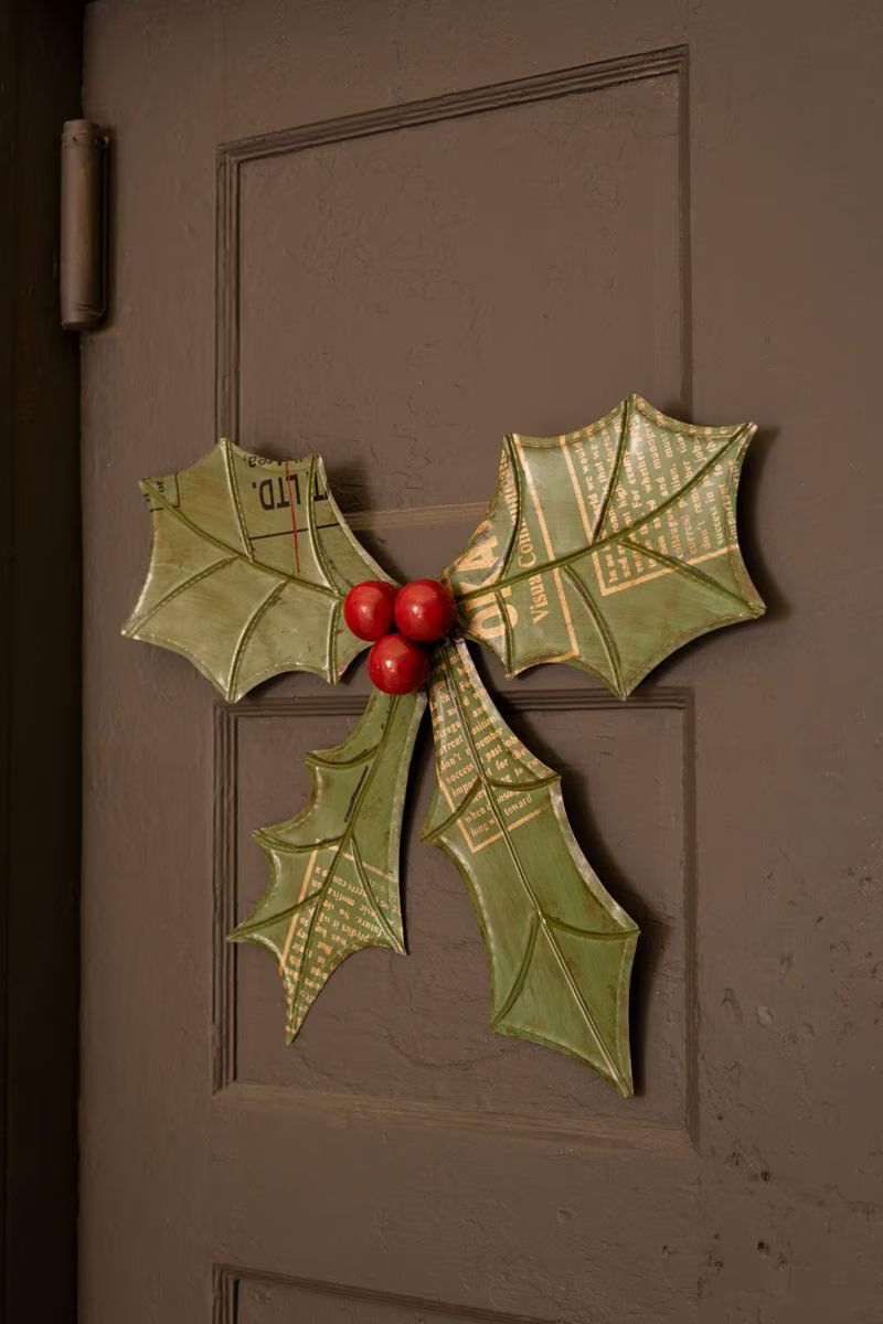 Recycled Metal Holly Door Hanger — image 2