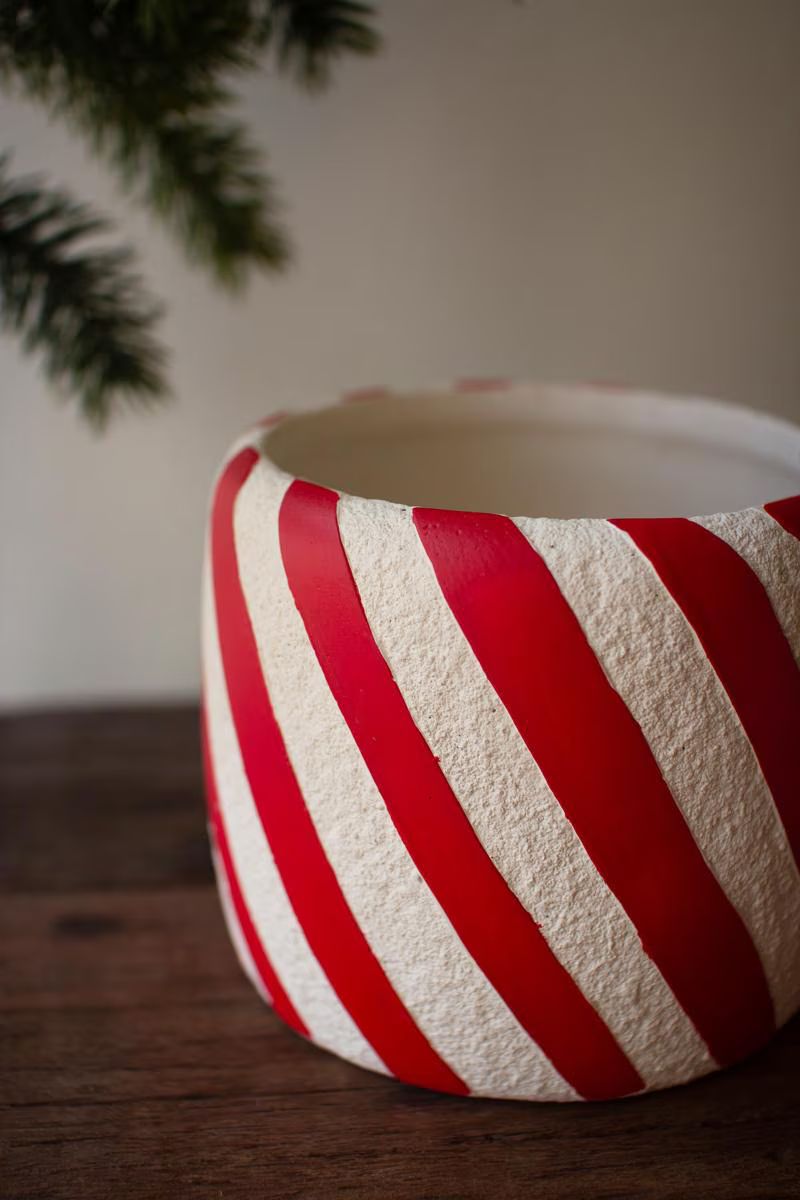 Set of 3 Concrete Candy Cane Planters — image 3