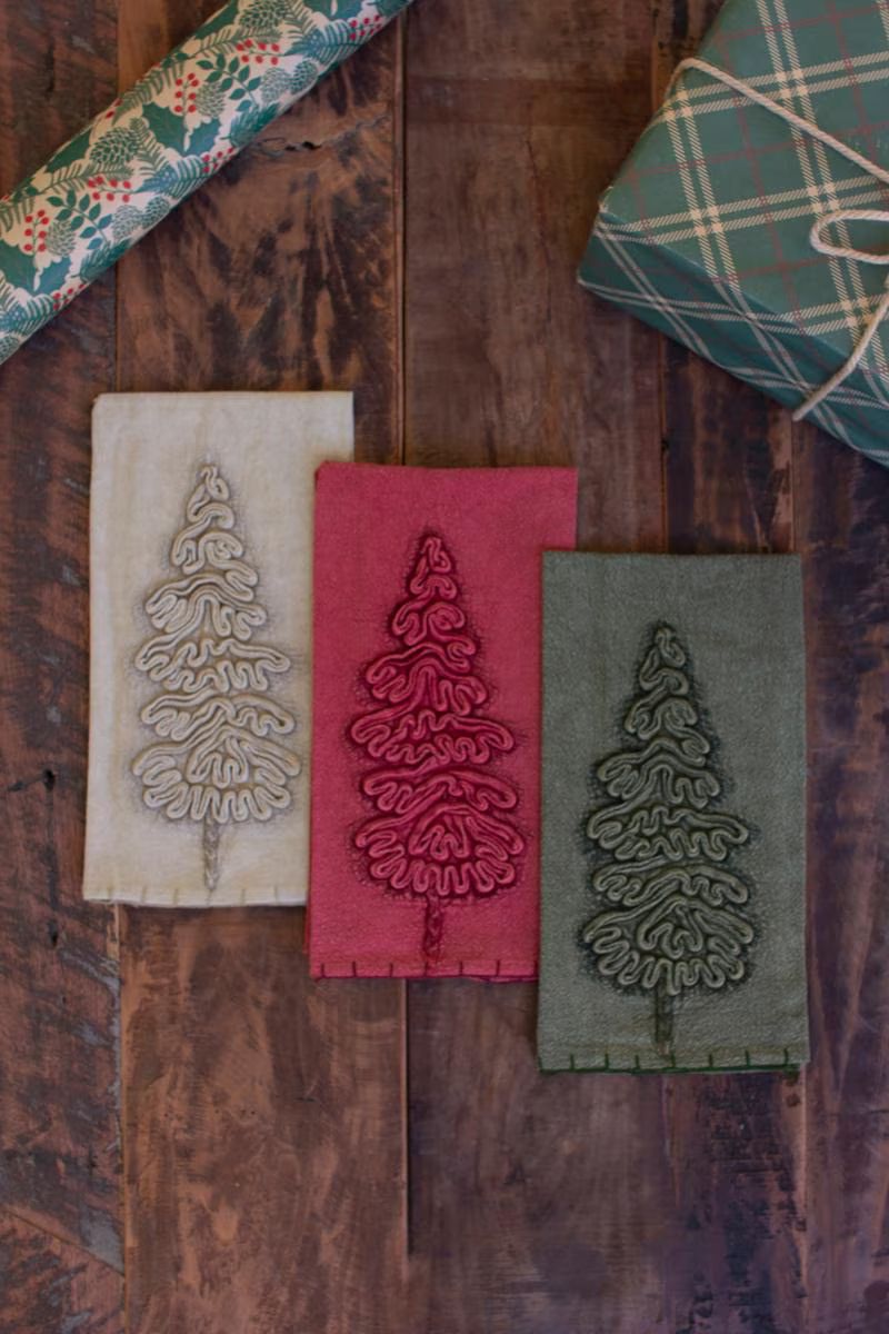 Set of 3 Christmas Tree Kitchen Towels — image 4