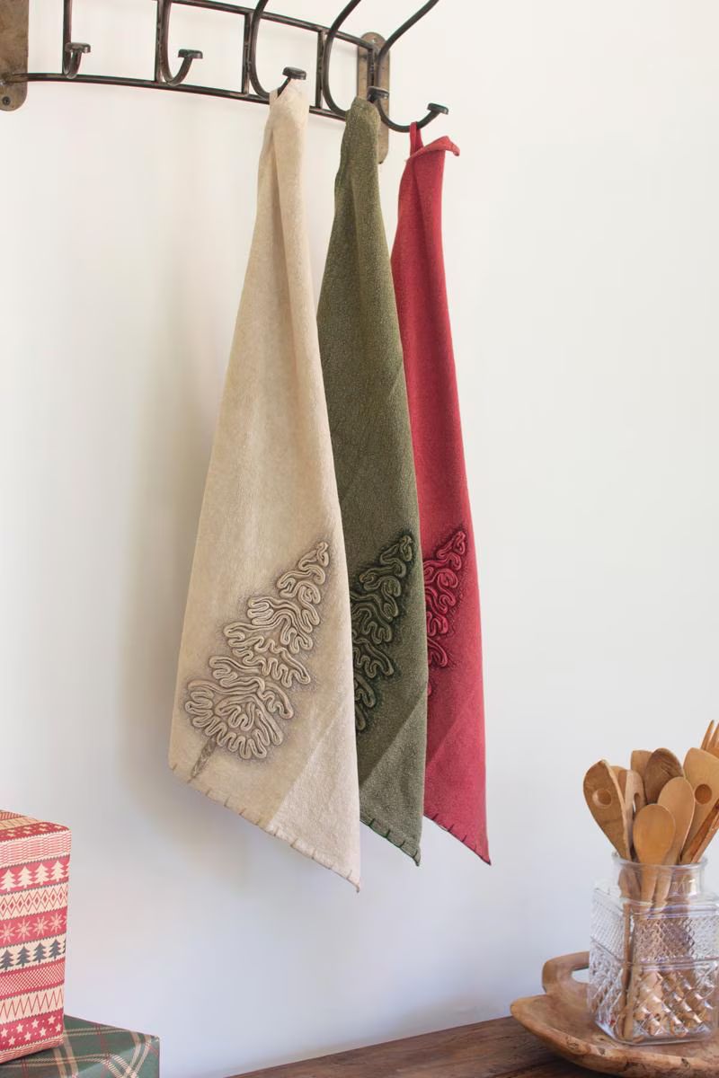 Set of 3 Christmas Tree Kitchen Towels — image 9