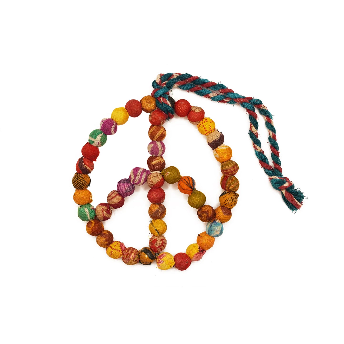 Kantha Ball Peace Sign Ornament