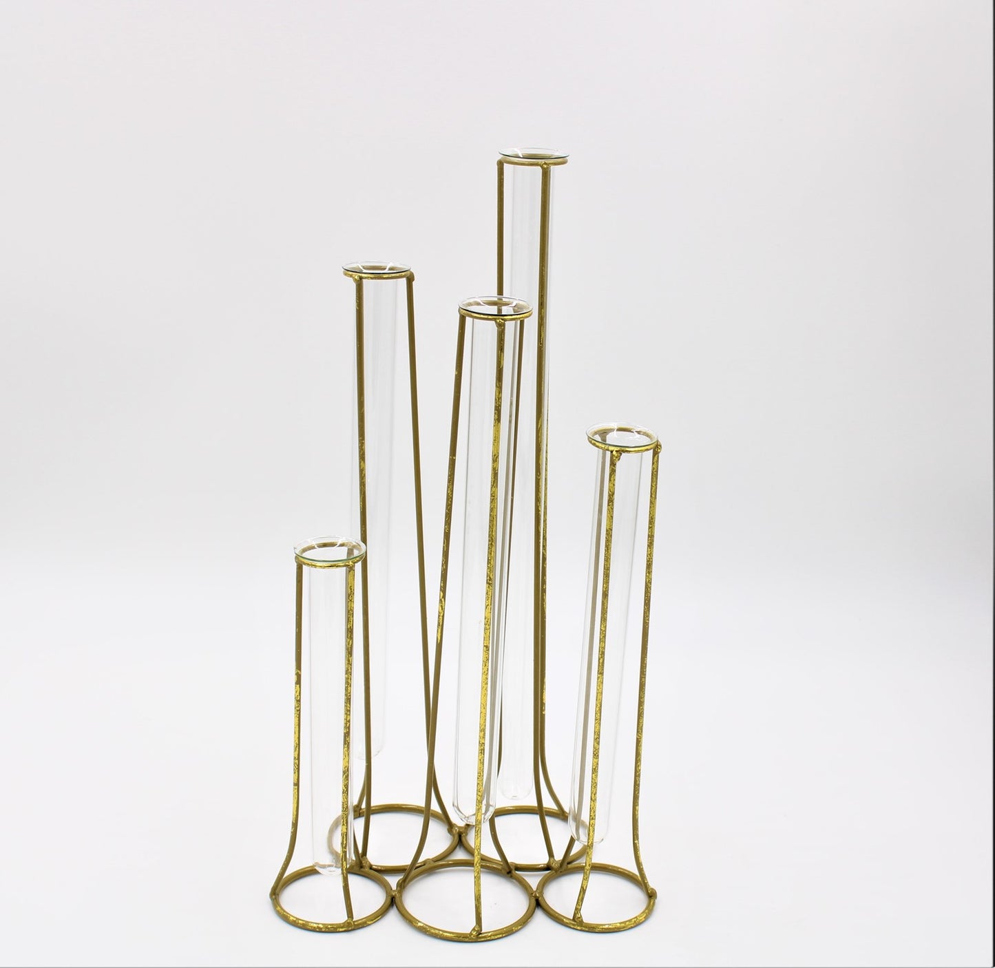 Gold Test Tube Vase Holder