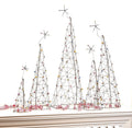 Jeweled Wire Cone Trees